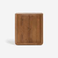 Claris Fluted Drinks Cabinet with White Marble