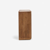 Claris Fluted Drinks Cabinet with White Marble