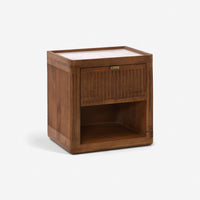 Claris Fluted Marble Bedside Table