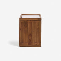 Claris Fluted Marble Bedside Table
