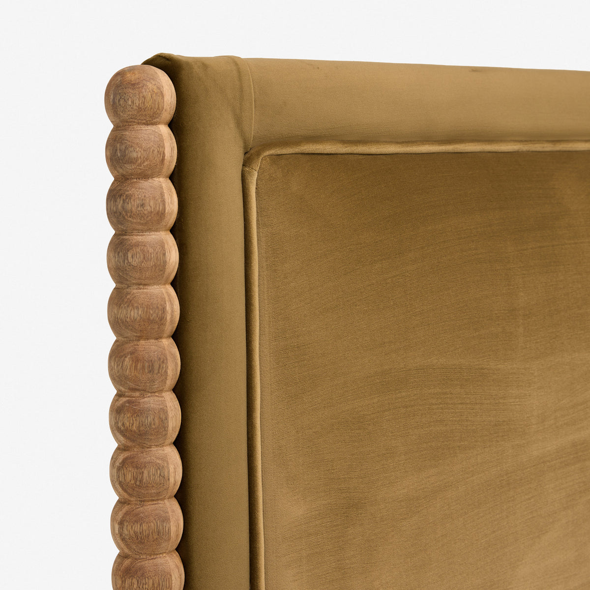 Oxford Upholstered Headboard King in Olive Velvet