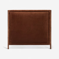 Oxford Upholstered Headboard King in Chocolate Velvet