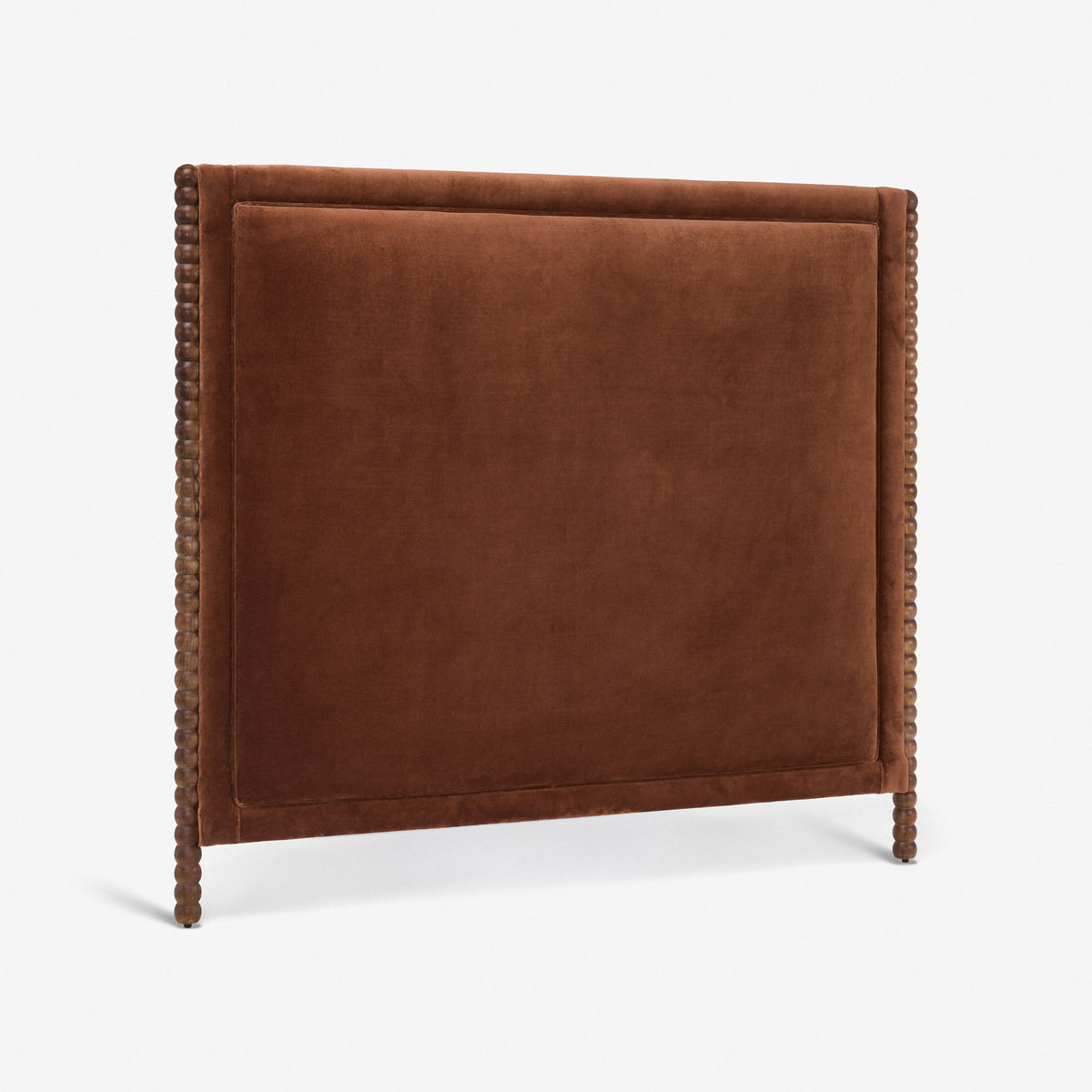 Oxford Upholstered Headboard King in Chocolate Velvet