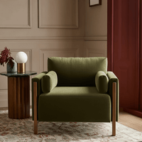 AUDREY ARMCHAIR IN GREEN VELVET