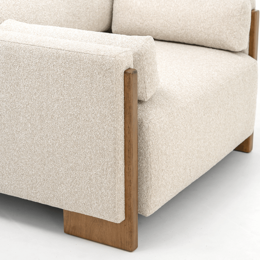 AUDREY ARMCHAIR IN ECRU TEXTURED WEAVE