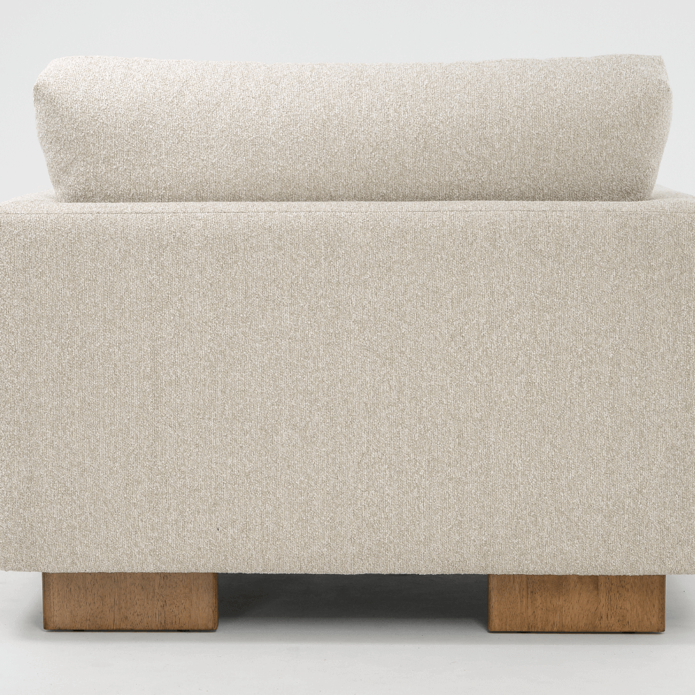 AUDREY ARMCHAIR IN ECRU TEXTURED WEAVE