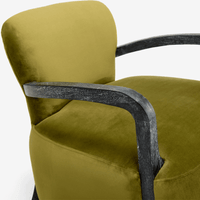Aviator Armchair in Apple Green Velvet