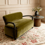 Aviator Loveseat in Apple Green Velvet