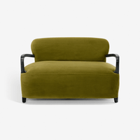 Aviator Loveseat in Apple Green Velvet