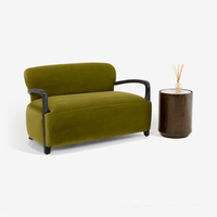 Aviator Loveseat in Apple Green Velvet