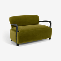 Aviator Loveseat in Apple Green Velvet