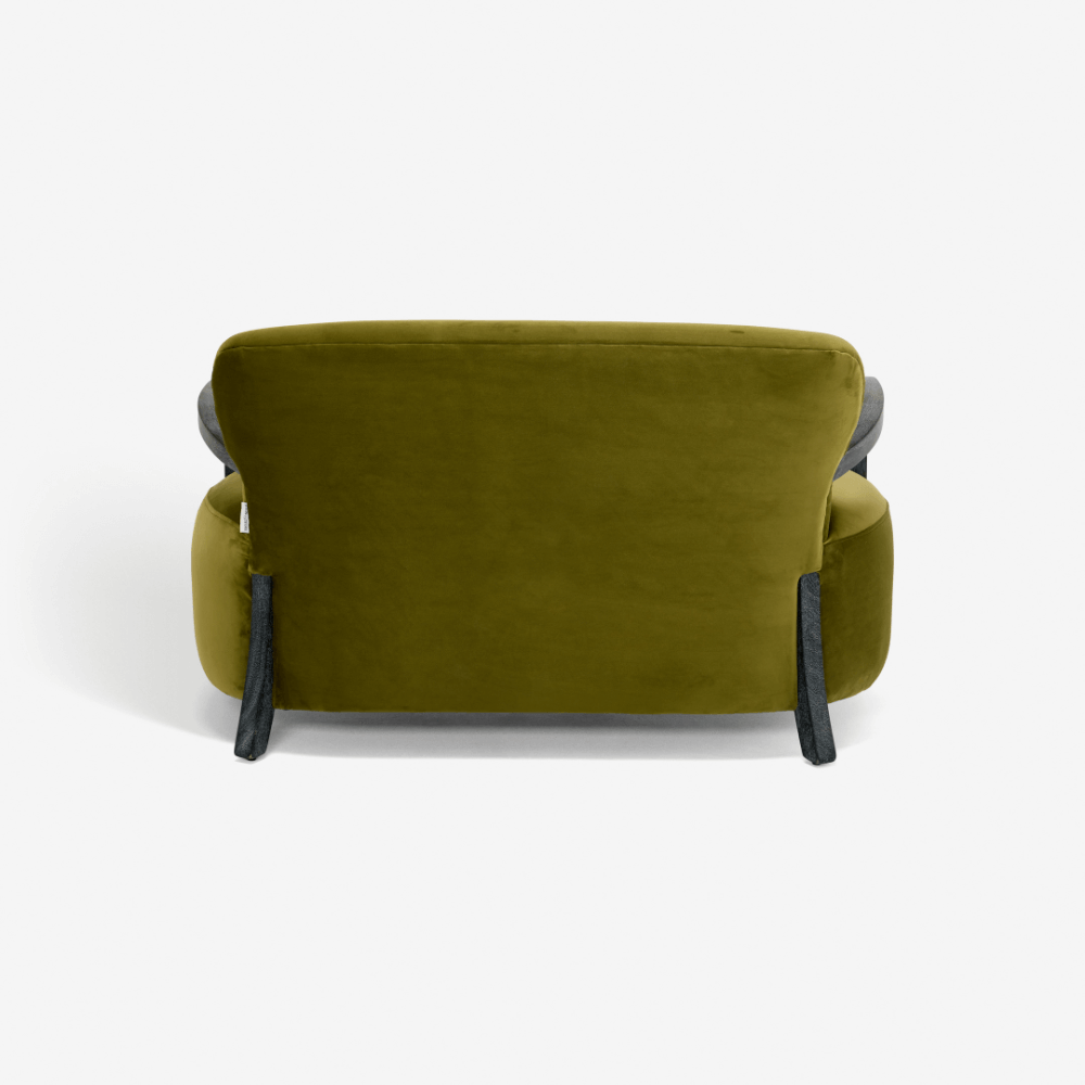 Aviator Loveseat in Apple Green Velvet