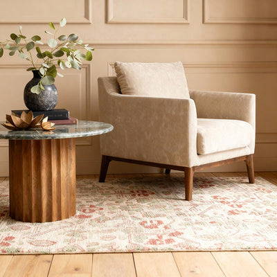 BARNABY ARMCHAIR IN MUSHROOM SMOOTH POLY