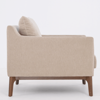 BARNABY ARMCHAIR IN MUSHROOM SMOOTH POLY