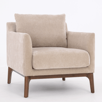 BARNABY ARMCHAIR IN MUSHROOM SMOOTH POLY