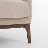 BARNABY ARMCHAIR IN MUSHROOM SMOOTH POLY
