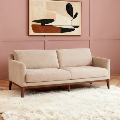BARNABY 3-SEAT SOFA - MUSHROOM SMOOTH POLY
