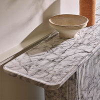 CAPRI CONSOLE TABLE IN WHITE MARBLE EFFECT