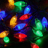 100 MULTI COLOUR FACETED CONE LIGHTS