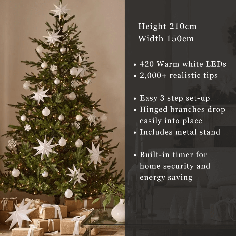 7' NORDMAN FIR PRE LIT TREE - 420 WW LED