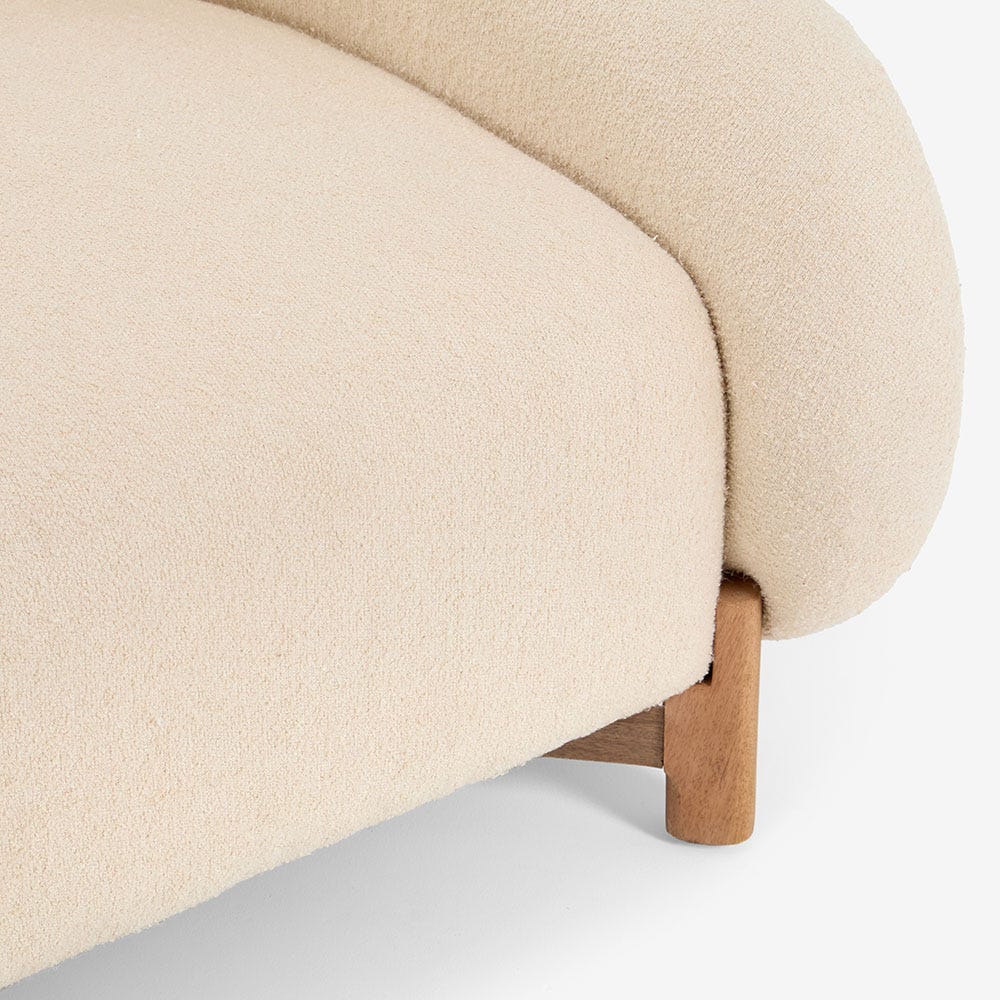 COCOON ARMCHAIR IN OFF-WHITE BOUCLE