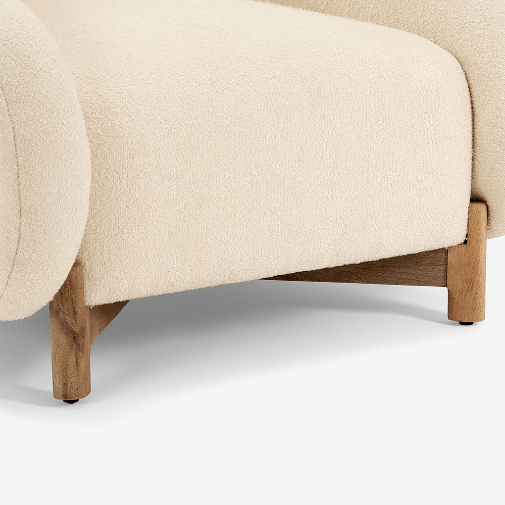 COCOON ARMCHAIR IN OFF-WHITE BOUCLE