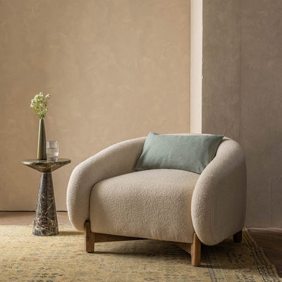 COCOON ARMCHAIR IN OFF-WHITE BOUCLE