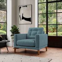 Fitzroy Armchair In Airforce Easy Care Velvet