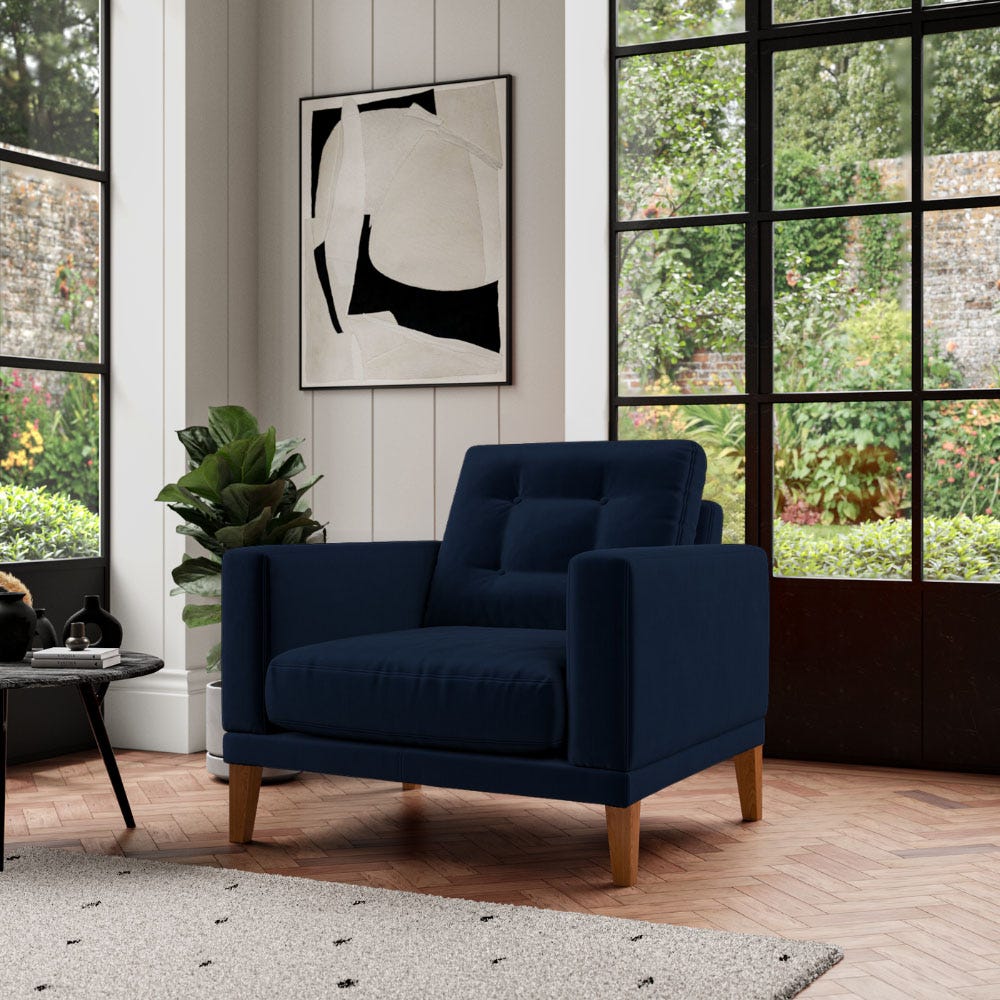 Fitzroy Armchair Easy Care Velvet