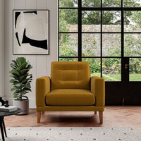 Fitzroy Armchair In Turmeric Easy Care Velvet