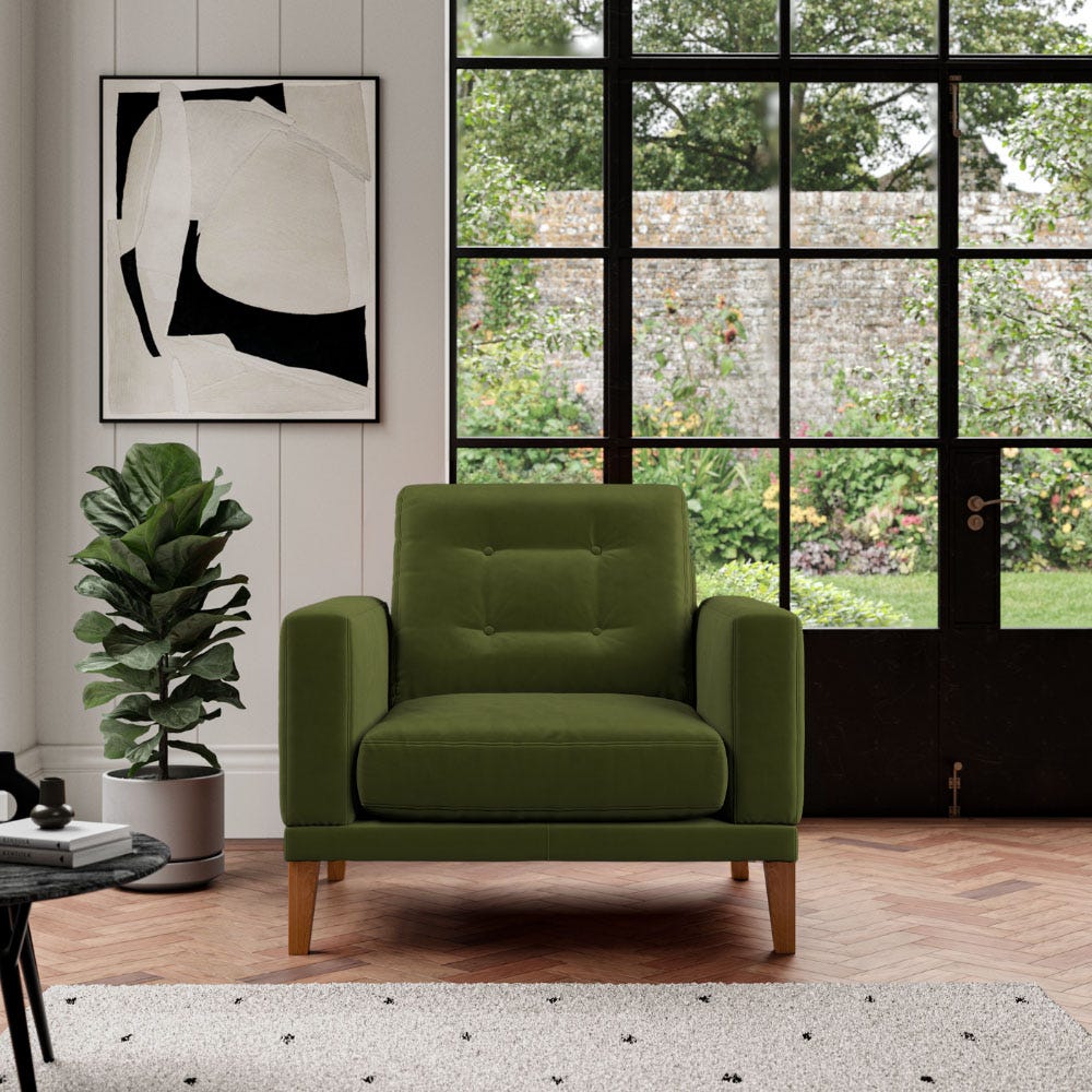 Fitzroy Armchair In Vine Easy Care Velvet