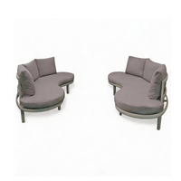 FLORENCE DOUBLE SOFA LOUNGE SET WITH LARGE COFFEE TABLE