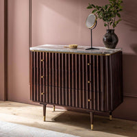 FLUTE MARBLE CHEST OF DRAWERS - VINTAGE