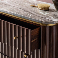 FLUTE MARBLE CHEST OF DRAWERS - VINTAGE