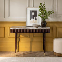 FLUTE MARBLE CONSOLE DESK - VINTAGE
