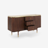 Flute Marble Sideboard - Vintage