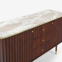 Flute Marble Sideboard - Vintage