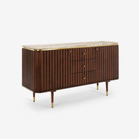 Flute Marble Sideboard - Vintage