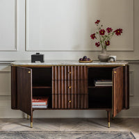 Flute Marble Sideboard - Vintage