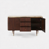 Flute Marble Sideboard in Vintage