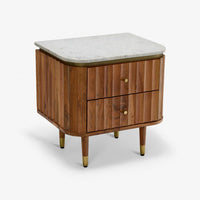 FLUTE 2 DRAWER BEDSIDE