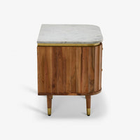 FLUTE 2 DRAWER BEDSIDE