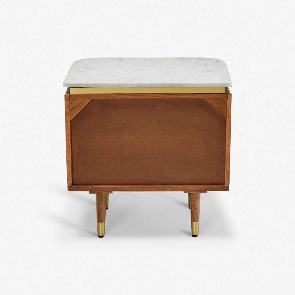 FLUTE 2 DRAWER BEDSIDE