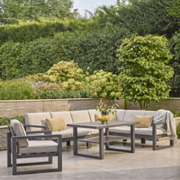 GABRIELA RECTANGULAR MODULAR DINING SET WITH LOUNGE CHAIR