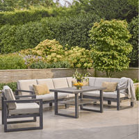 GABRIELA RECTANGULAR MODULAR DINING SET WITH LOUNGE CHAIR