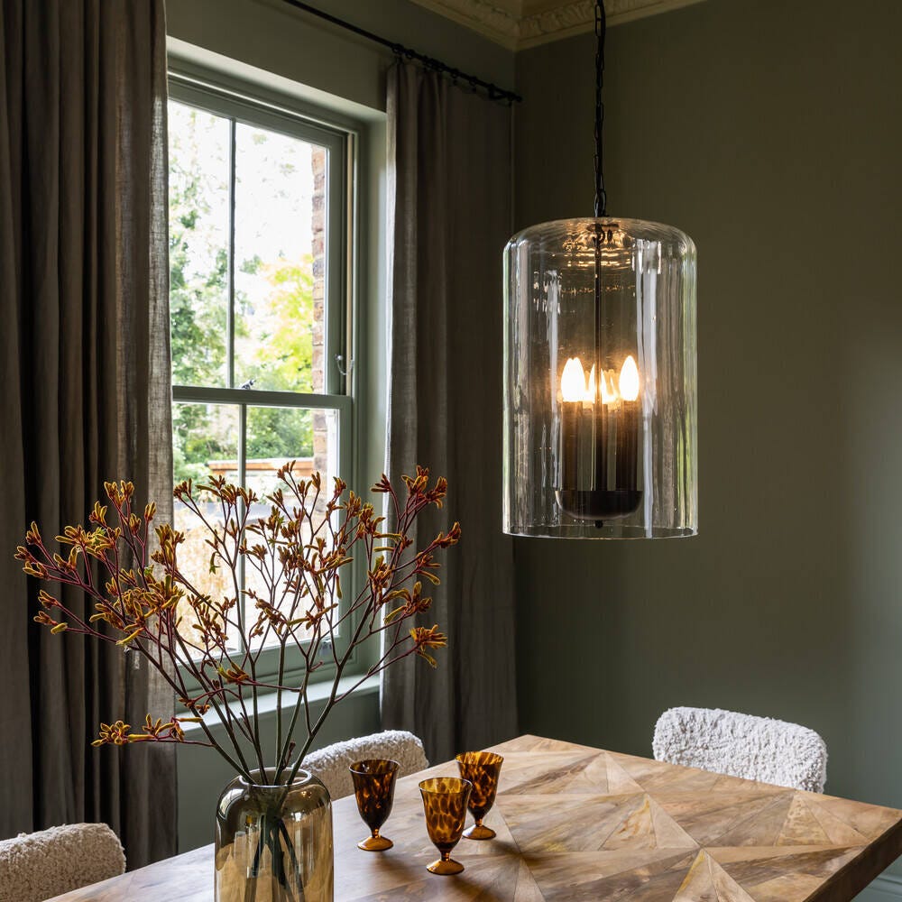 Hampstead 3 Light Glass Pendant Light