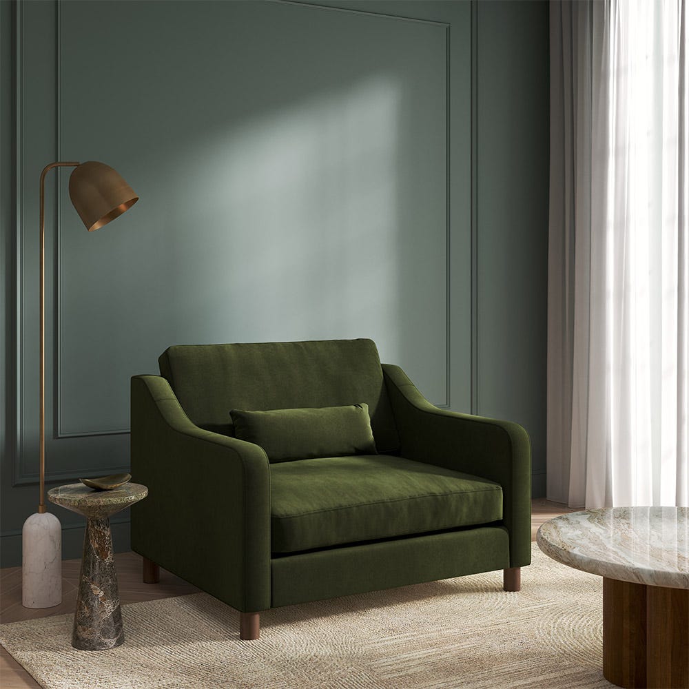 Hampton Loveseat In Vine Easy Care Velvet