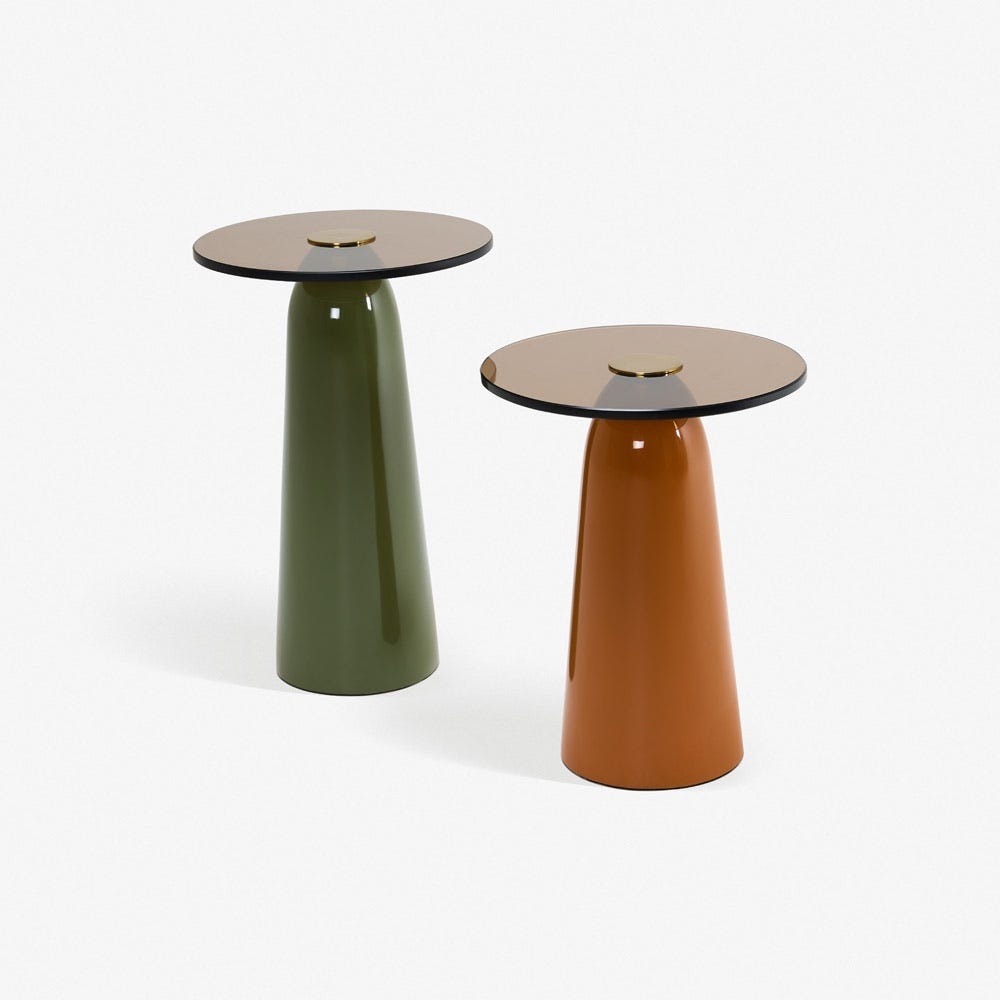 IDA SIDE TABLE SET - GREEN & MUSTARD