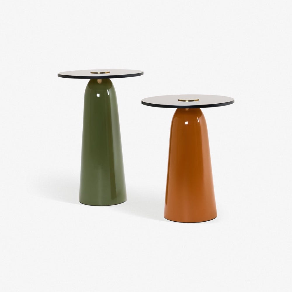 IDA SIDE TABLE SET - GREEN & MUSTARD