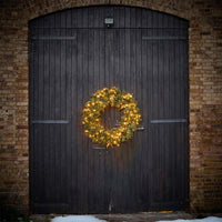 Indoor Outdoor Oversized Pre-lit Wreath - 100cm